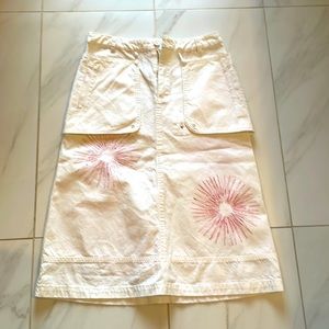 Oilily Jeans Wear White Denim Skirt